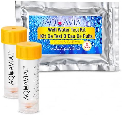 Water Testing Kit 2 Pack - E Coli and Coliform Test for Drinking, Pool, Pond, Lake, Well Quality - Bacteria Tester by AquaVial