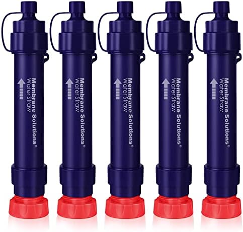 Membrane Solutions S2 Detachable Water Filter Straw, 5-Pack by MembraneSolutions