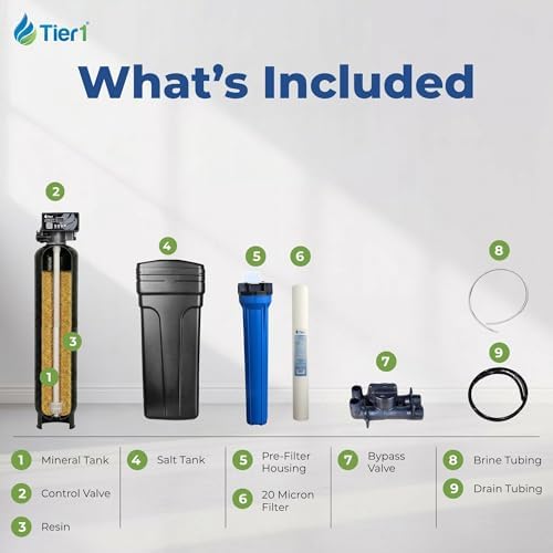 Tier1 32,000 Grain Compact Water Softener System for 3-4 Bathroom Homes - Image 6