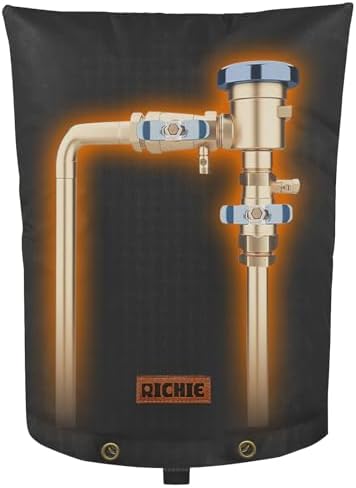 RICHIE Backflow Preventer Cover (5°F) Heavy-Duty 5-Layer Insulated Enclosure, Freeze & All-Weather Protection for Outdoor Pipe, Irrigation Sprinkler Valve, Well Water Pump & PVB, 24" Wx30 H Black by RICHIE