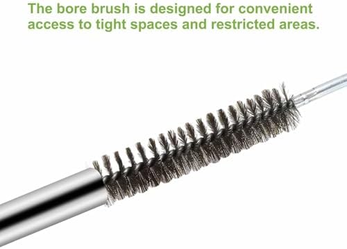 HARFINGTON 4pcs Wire Bore Brush 7 x 1/4" 3/16 Inch Shank Stainless Steel Bristles Cleaning Brush for Clean Car Part Tube Kitchen Garage - Image 6