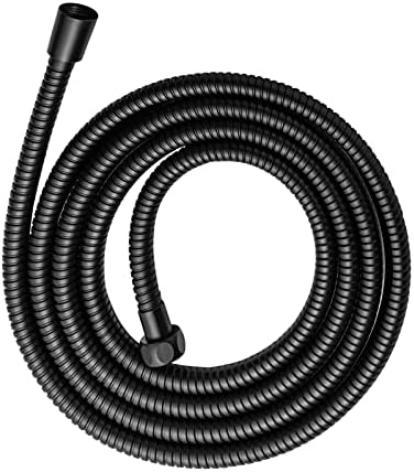 OFFO Shower Hose, 100 in Kink Free Stainless Steel Shower Hose Attachment Electroplating Handheld Shower Head Hose Flex Hoses Extension with Brass Insert & Nut for Pet Bathing Cleaning, Matte Black by OFFO