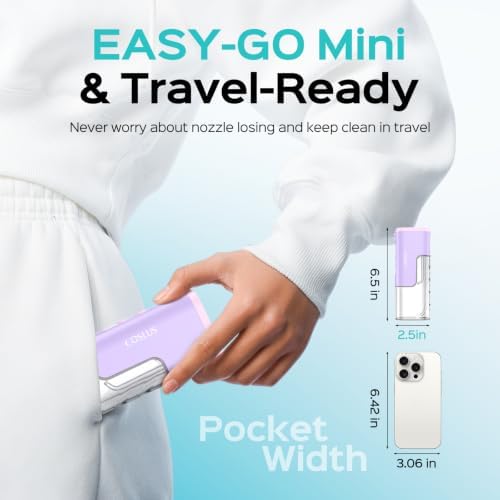 COSLUS T40 Mini Water Flosser for Travel, Portable Compact Design, Purple - Image 2