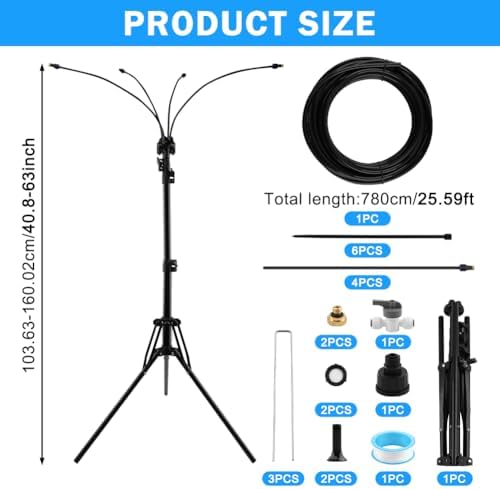 Stand Misters for Outside Patio, Portable Water Misters for Mist Playing - Image 2