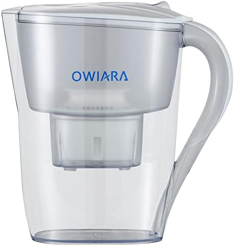 Water Filter Pitchers for Drinking Water with Activated Carbon Filter,10 Cup 150 Gallon Filter Water Pitcher, BPA Free and Removes Fluoride, Chlorine, Lead, PFAS, PFOA by OWIARA