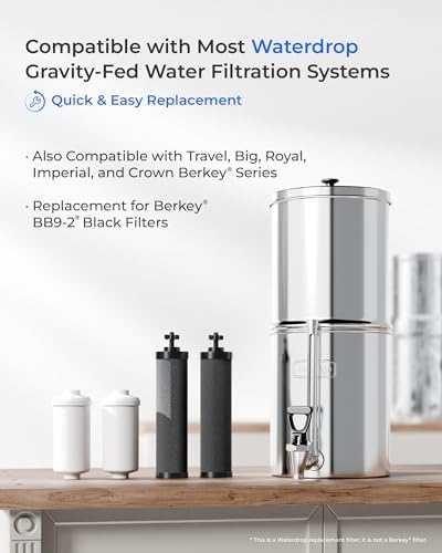 Waterdrop Gravity Water Filter, Replacement for Berkey® BB9-2® & PF-2® - Image 3