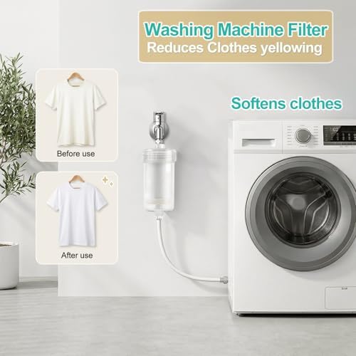 Visible Water Filter for Shower + 1 Replacement Cartridge, Washing machine filter, 1 micron Carbon Filter, 99% Removal of Chlorine, Fluoride, Heavy metal, Odor, Improves Skin Condition, Protects hair - Image 6