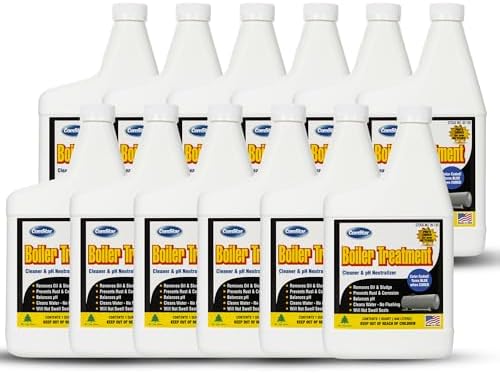Boiler Treatment 1qt Water Cleaner & pH Balancer, Inhibit Rust 12PC by ComStar