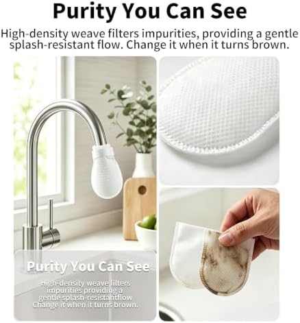 50PCS Faucet Filter Cotton Bag, High Density Faucet Filter, Faucet Sediment Filter – Keep Your Water Clean Every Day - Image 3