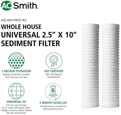 A. O. Smith 2.5"x10" 5-Micron Universal Sediment Filter | AO-WH-PREV-R2 - Image 2