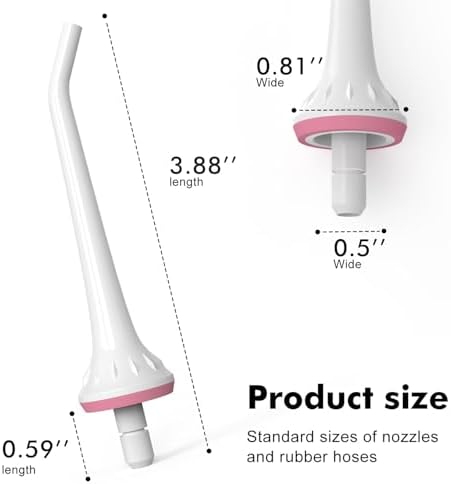Cordro Replacement Tips for Oralfree,Nicwell,Nicefeel,COSLUS,Mospro,Zerhunt,McNaval Water Flosser, Replacement Heads Oral Irrigator Jet Tip Nozzel,White（3 Pack） - Image 5