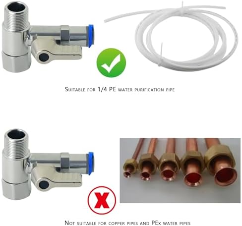 LYMLHVTG 9/16"x9/16"x1/4" Stainless Steel Tee Stop Valve - Image 5
