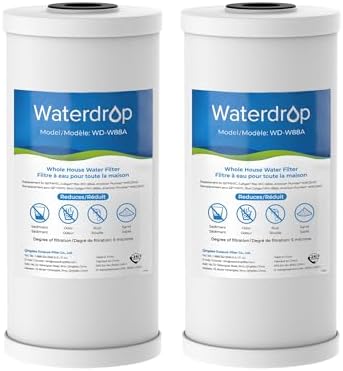 Waterdrop FXHTC Sediment and Carbon Water Filter for GE® FXHTC, 5 Micron by Waterdrop