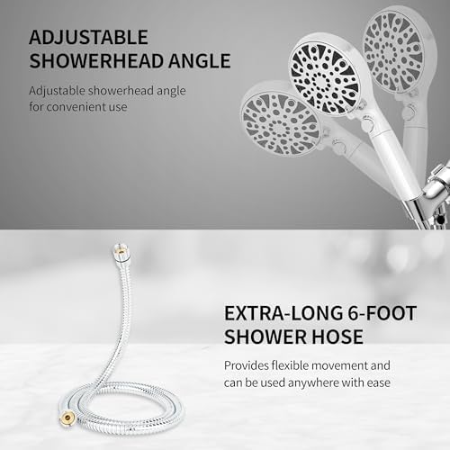 HYLER Shower Head High Pressure Handheld with 15-Stage Filter, 2.5 GPM - Image 6
