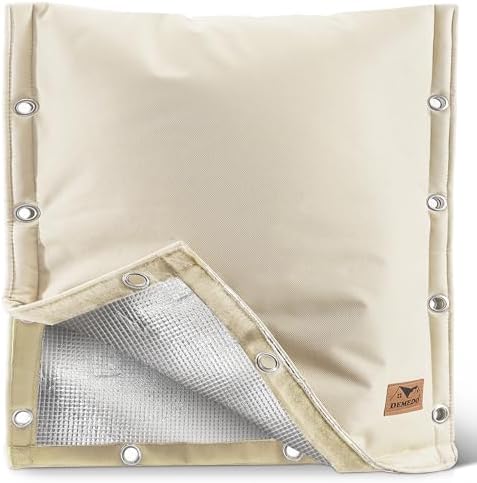 Backflow Preventer Insulation Cover - 3 Way Opening Pipe Insulation Cover for Irrigation Valve, Sprinkler Cover for Outside - Winter Freeze Protection Backflow Cover - 24" W x 24" H, Beige by DEMEDO