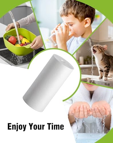 10" x 4.5" Whole House Sediment Water Filter, 5 Micron 10-inch Big Water Filter Replacement Cartridge Compatible with W15-PR, DGD-5005, FP15B, HD-950A, GXWH35F, GXWH30C, 2 Pack - Image 6
