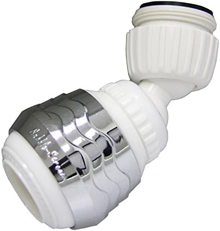 Neoperl 21 4330 5 California Standard Flow Bubble Stream Wave Double Swivel Spray Aerator, Dual Thread, 1.8 GPM, White/Chrome Finish, Plastic Connection by Neoperl