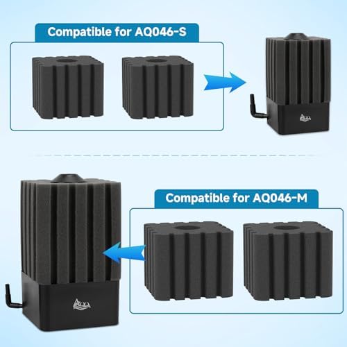 AQQA Aquarium Sponge Filter Replacement Sponges for AQ046-M (2 Pack) - Image 3