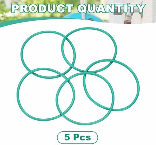 HARFINGTON 5 Pcs Fluorine Rubber O-Rings 57mm OD 52.2mm ID 2.4mm Width Round Sealing O Ring Seal Gasket for Industrial Engines Plumbing Faucet Hose Automotive - Image 3