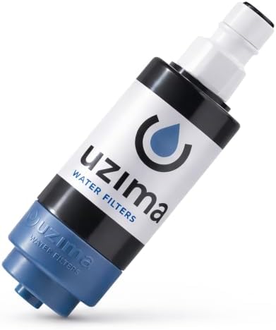 Uzima UZ-1 Water Filter Cartridge Replacement | Gravity Water Filter for UZ-2, UZ-BP, D-Prep | 0.1 Micron Standalone Purifier for Emergency, Survival, Camping, Bug Out Bag by Uzima