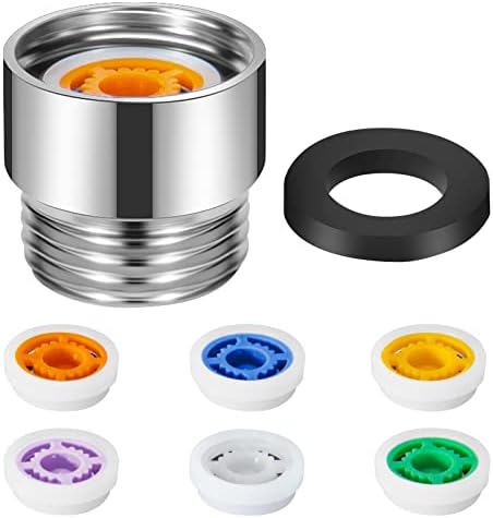 MAYYAYA 7-Pc Brass Shower Flow Saver Kit, 1/2G, 6 Color Options by MAYYAYAmakesyourlifebetter
