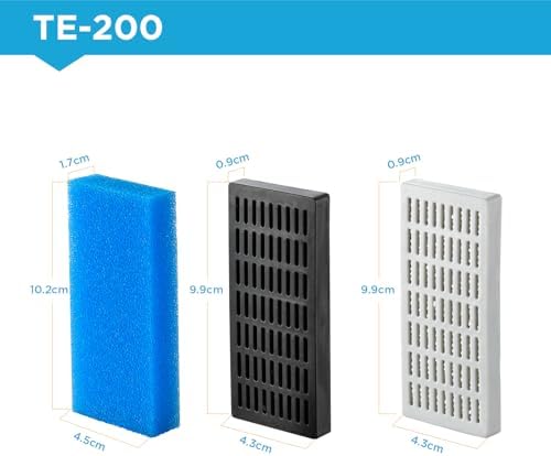 Replacement Cartridge for Fish Tank Filter TE-200 with Aquarium Filter Foam, Active Carbon and Ceramic Ring(TE200-S) - Image 3