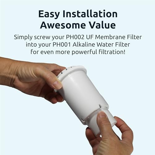 Invigorated Water - 3-Pack Alkaline Water Filter PH001 with 3-Pack PH002 UF Membrane Replacement for Water Filter Pitchers (PH001: 96 Gallons/Filter, PH002: 264 Gallons/Filter) - Image 6