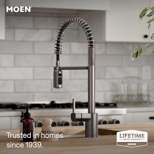 Moen Align Spring Touchless Kitchen Faucet, Black Stainless, 5923EWBLS - Image 2