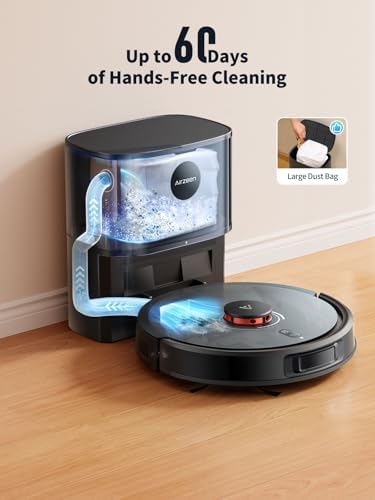 Robot Vacuum and Mop, Self-Emptying Robot Vacuum Cleaner with 5000Pa Suction, Laser Navigator with Smart Mapping Robotic Vacuums, 150Mins Runtime,Schedule,App Alexa Control for Carpet/Pet Hair,Q10 pro - Image 5