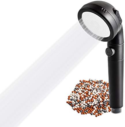 StoneStream Mineral Stone Filter Shower Head, High Pressure, Matte Black by StoneStream