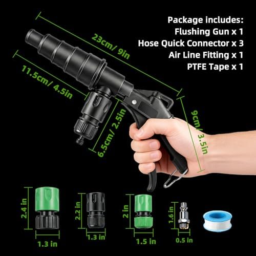 Coolant Flush Gun, Heater Core Flush Kit for 19-40mm Hoses - Image 5