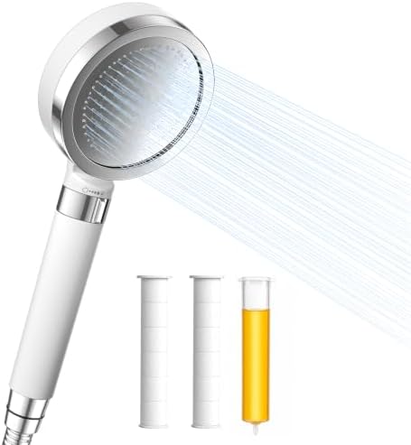 Korean Beauty VC Scent Handheld Filter Shower Head with Rotary Switch | Anti-Chlorine Hard Water Filter, Gentle Skin & Smooth Hair, Easy Install by DiscoverBeynBlendingTrendy