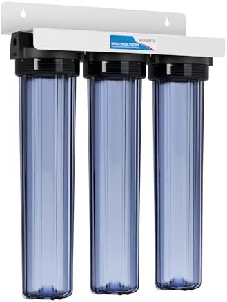 Max Water 3 Stage 20" x 2.5" Whole House Clear Water Filter System Without Filters by MaxWater