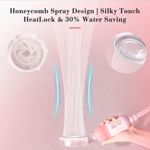 Vitamin C & Aromatherapy Skincare Spa Shower Head with Handheld, Filtered Showerhead for Hard Water - Removes Chlorine & Heavy Metals, Softer Skin & Hair Care (Rose Scent) - Image 4