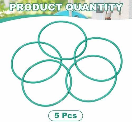 HARFINGTON 5 Pcs Fluorine Rubber O-Rings 62mm OD 57.2mm ID 2.4mm Width Round Sealing O Ring Seal Gasket for Industrial Engines Plumbing Faucet Hose Automotive - Image 3