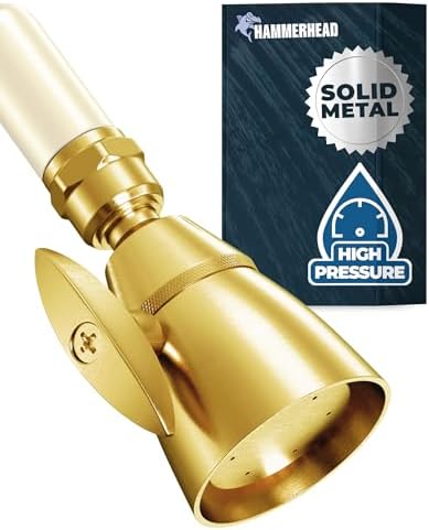 HammerHead Metal High Pressure Shower Heads 2 Inch Flow Boosting Showerhead by HammerHeadShowers