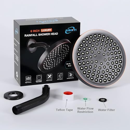 6" Rain Shower Head & 6" Shower Arm, Luxe Oil Rubbed Bronze Finish - Image 3