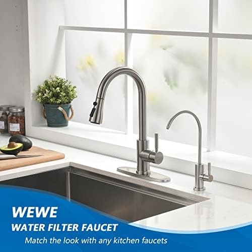 WEWE Drinking Water Faucet for RO System and Bar Sink, Brushed Nickel - Image 2