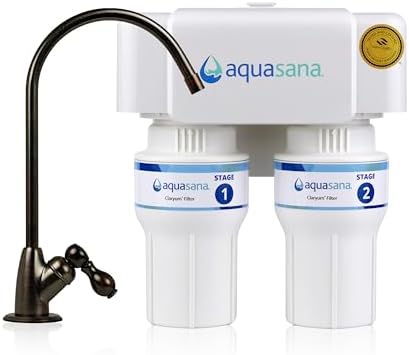 Aquasana Under Sink Water Filter | Claryum 2-Stage Filtration | AQ-6200-ORB by Aquasana