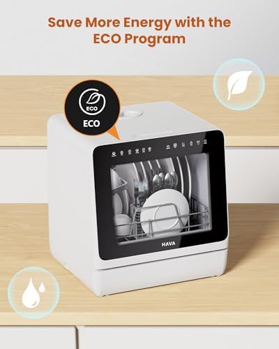 HAVA Countertop Dishwasher with Water Softener & Enhanced Energy Efficiency - Image 4