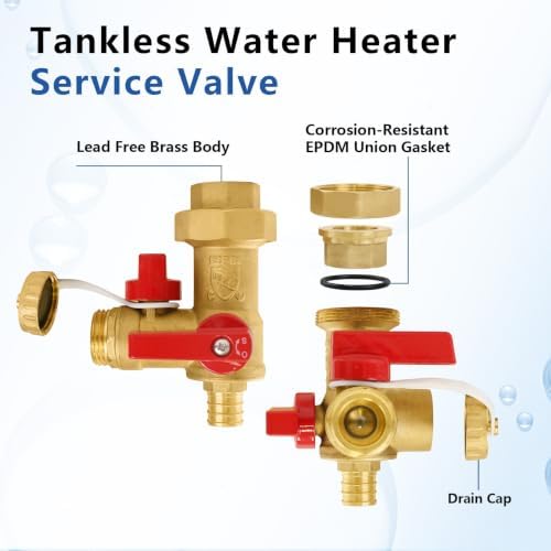 5-Set GUOFIS Tankless Water Heater Service Valve Kit,FIPx PEX(TOOL053-5) - Image 4