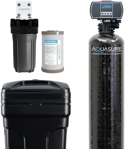 Aquasure Harmony Series 50,000 Grains Whole House Water Softener with High Performance Automatic Digital Metered Control Head with Pre-Filter by Aquasure
