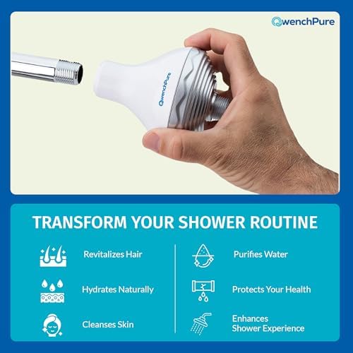 QwenchPure Shower Filter 100% KDF-55 Chlorine Removal Softens Hard Water - Image 5
