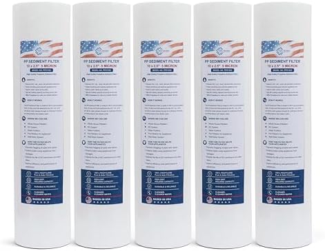 5 Micron Sediment Water Filter 10 x 2.5 Inch, 5 Pack - Image 3