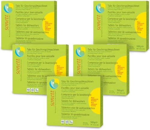 Sonett Dishwasher Cleaning Tablets, Deep Clean Fresh Scent - 18 oz (5 Pack) by SONETT+ECOLOGICALLY+CONSCIENTIOUS