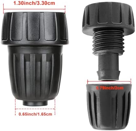 10 Pcs 1/2 Inch Drip Irrigation Tubing to Faucet/Garden Hose Adapter, 3/4" FHT to 1/2" (1/2" ID x0.6-0.65" OD) Drip Irrigation Fittings (25PSI+2Pack) - Image 2