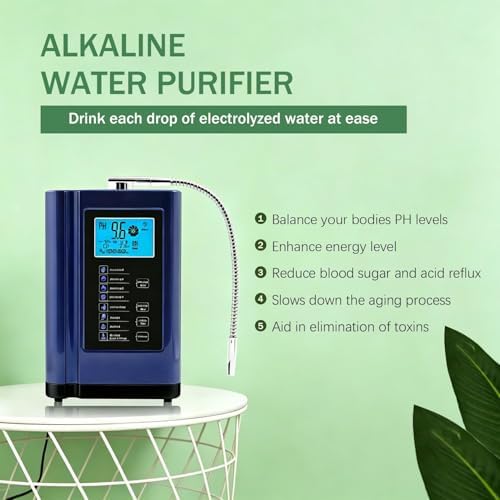 Water Ionizer,Alkaline Water Ionizer Machine, PH 3.5-10.5,Ionized Water Machine, Up to -500mV ORP, with 7 Water Settings, 8000 Liters Per Filter,Auto-Cleaning,Intelligent Voice Blue - Image 6