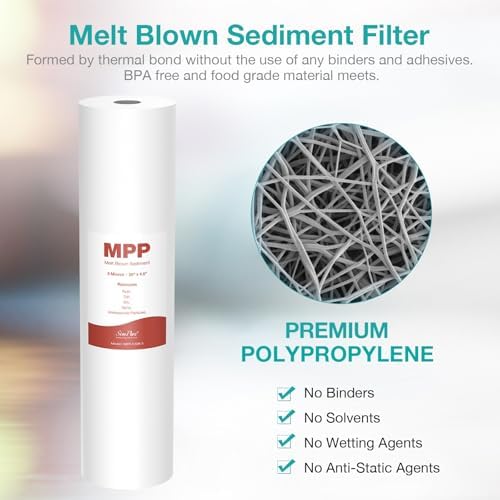 SimPure 5 Micron 20" x 4.5" Whole House Sediment Water Filter Cartridge - Image 2