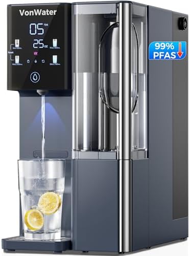 7-Stage Countertop Reverse Osmosis Water Filter System, 528 Gallons RO Water Filtration with Portable Pitcher, NSF/ANSI 372,53,42,58, Reduce TDS PFAS, 5 Volumes, 3:1 Pure to Drain CT910 by VonWater