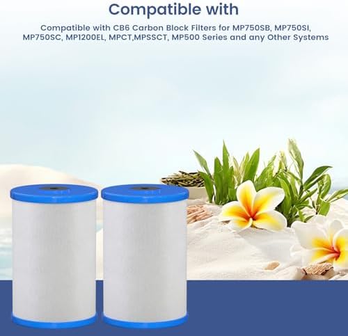 HG-CB6 CB6 Carbon Block Water Filter Replacement Compatible with Hydronix HG-CB6 Hydro Guard Filter and MP and MPC System 0.5 μ, 4.5" D x 6.5" H 2 Packs - Image 4